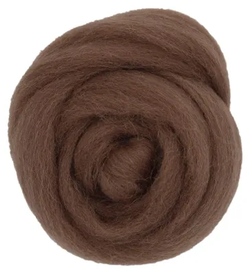 Produktbild von Filzwolle 20gr. Wolle (Wolle) / Märchenwolle zum Trockenfilzen und Nassfilzen Dunkler Sand