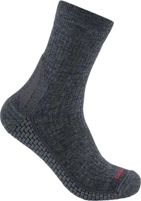 Produktbild von Carhartt SS9260-W Force Grid Midweight Synthetic-Merino Wool Blend Short Crew Sock  Carbon Heather M