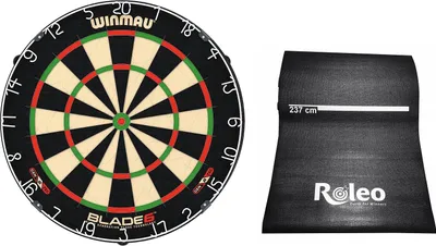 Produktbild von Steeldart Set Profi-Dartscheibe Winmau Blade 6 + Roleo Dartmatte