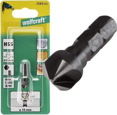 Produktbild von Wolfcraft Senker Ø 10 mm HSS Sechskantschaft 3 Schneiden