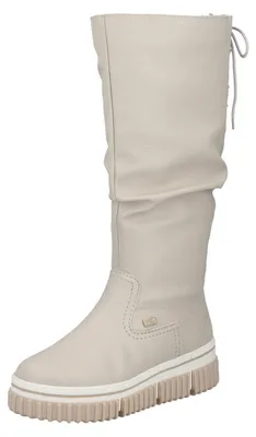 Produktbild von Rieker Damen Stiefel mit gerafftem Schaft und Keilabsatz Y6370, Größe:37 EU, Farbe:Beige