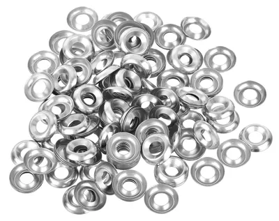 Image de 300 anneaux en acier inoxydable 304 n° 8, en forme de coupelle, à tête fraisée