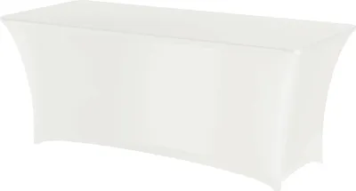 Zdjęcie produktu dla Pokrowiec na stół HENDI, prostokątny, 810910 + 810897, biały, 1830x760x(H)730mm