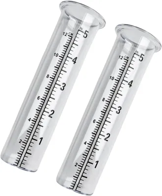 Produktbild von Regenmesser Kunststoff, 2er Set, 3,6 x 15,5 cm, für Garten und Balkon