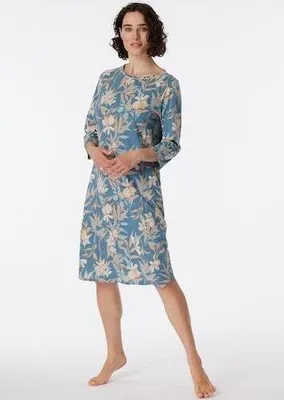 Produktbild von Schiesser Damen Nachthemd 3/4 Arm 100cm Gr. 42 multicolor 4