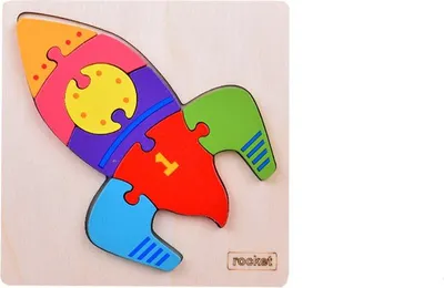 Obrázek produktu pro JOKOMISIADA Dřevěné puzzle Raketa 7 dílků