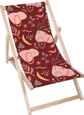 Produktbild von Dreamroots Liegestuhl klappbar Holz, Buchenholz bis zu 130 kg, Sonnenliege klappbar mit 3-stufiger Neigungsregulierung der Rückenlehne,Abstract Nature