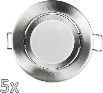 Produktbild von Einbauleuchten-Set McShine 5xRahmen 5xLED-Modul 3W 265lm 230V Edelstahl