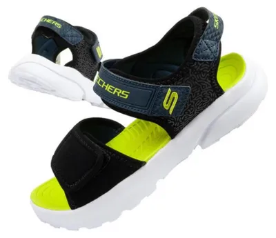 Productafbeelding van Skechers vrijetijdsschoenen, model 406512L/BKLM, kleur zwart