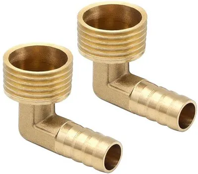 Produktbild von 90-Grad-Schlauchanschluss - Messing - 1/2 Zoll & 10 mm
