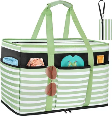 Produktbild von TEUEN Strandtasche Damen XXL Streifen Wasserdicht 45L