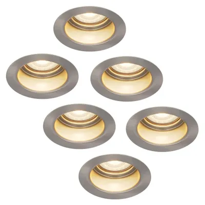 Image de HOFTRONIC - Spot LED encastrable Mari 4W 345lm GU10 2700K IP65 inox 6 pièces