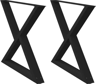 Obrázek produktu pro vidaXL Jídelní stolové nohy 2 kusy černé 90x(72-73,3) cm ocelové