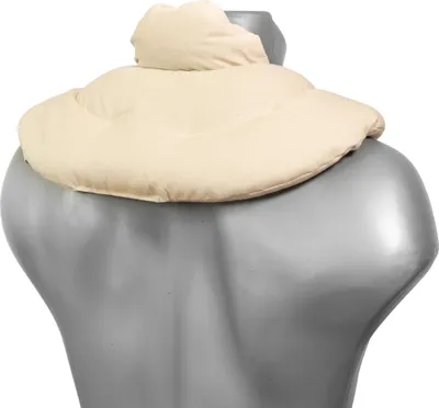 Produktbild von Nackenhörnchen mit Stehkragen rohweiß - Leinsamenkissen - Nackenkissen Wärmekissen - Nacken-Heizkissen für Mikrowelle und Backofen