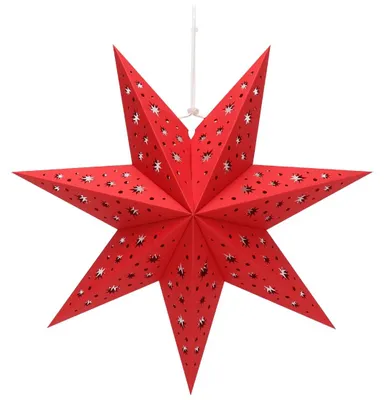 Papierstern 45 cm, 7-zackig, zum Aufhängen, Weihnachtsdeko
