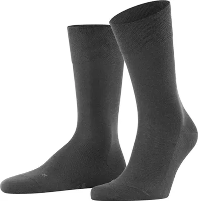 Immagine prodotto di Calzini FALKE da uomo - Sensitive New York, calzini, misto poliestere, logo, monocolore grigio scuro 43-46