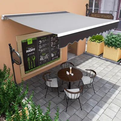 Immagine prodotto di Tende estensibili - Schermi solari regolabili - Tende per terrazza - Coperture per balconi - Tende parasole - Grigio