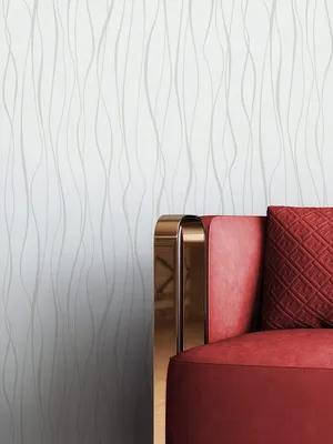 Produktbild von NEWROOM Tapete Weiß Vliestapete Leicht Glänzend - Streifentapete Landhaus Grau  Streifen Linien  Modern