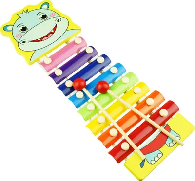 Image de Jouet musical éducatif coloré pour enfants Hippopotame