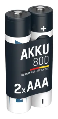 Produktbild von ANSMANN Akku AAA Micro 800 mAh 1,2V NiMH 2 Stück, wiederaufladbar mit maxE