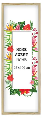 Produktbild von MG Design Natural Bilderrahmen 35 x 100 cm - Aus echtem Holz mit Acrylglas, zum Aufhängen & Aufstellen, für Fotos, Poster & Puzzle