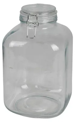Image de XXL Bocal à couvercle métallique 4,8L Bocal de conservation Bocal à cornichons Pot de rhum Bocal à punch
