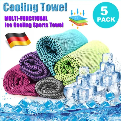 Produktbild von 5er Set Kühlendes Sporthandtuch, Kühlendes Fitness Handtuch für Sport, Sporthandtuch Sport Fitness