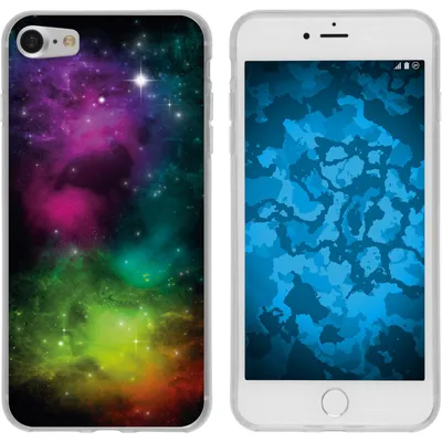 Produktbild von PhoneNatic Case kompatibel mit Apple iPhone 7 / 8 / SE 2020 Silikon-Hülle Space Starfield M7