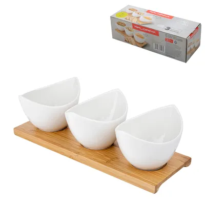 Produktbild von Florina Adria Schalen-Set für Dips und Snacks auf Bambusfuß
