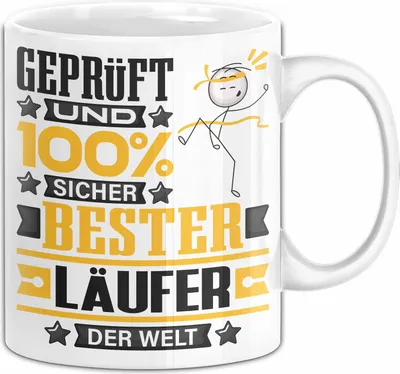 Produktbild von Läufer Geschenk Lustiger Spruch für Läufer Geschenkidee Bester Läufer Der Welt (Weiß)