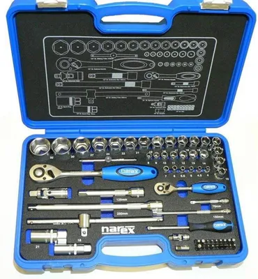 Image de Jeu d'outils Narex 1/4"-1/2", 61 pièces