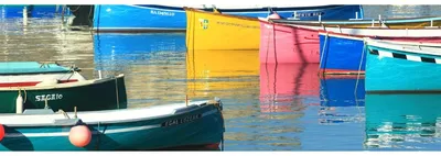 Image de Tableau sur toile port de Socoa 45x135 cm, Tableau mural moderne pour décoration intérieure