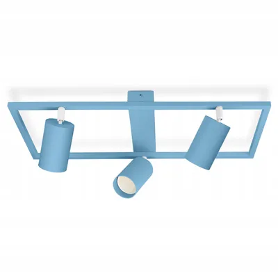 Produktbild von FKL DESIGN Home Deco Deckenlampe Deckenleuchte Kinderleuchte Kinderlampe 3-flammig GU10 Verstellbar Lampenschirm Lampe aus Serie (N975-RS3-B)