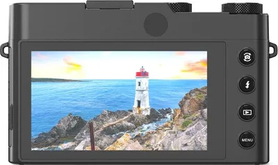 Obrázek produktu pro INF DC209X digitální fotoaparát s 8X optickým zoomem, 5K/25FPS videem, 64MP interpolací a 720x1280 IPS dotykovým displejem Černá