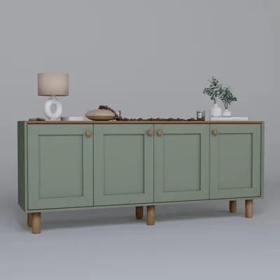 Immagine prodotto di Credenza in legno "Bohem" - 180 x 40 x 75 cm - Verde