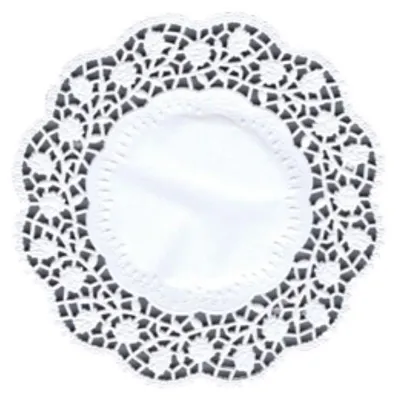 Produktbild von 100 Papstar Teller- und Tassendeckchen rund Ø 15 cm weiss 12453