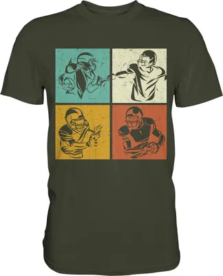 Produktbild von Retro American Football T-Shirt – Urban Khaki / S
