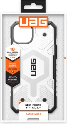 Produktbild von Urban Armor Gear 114311114343, Cover, Apple, iPhone 15 Plus, 17 cm (6.7"), Schwarz, Transparent