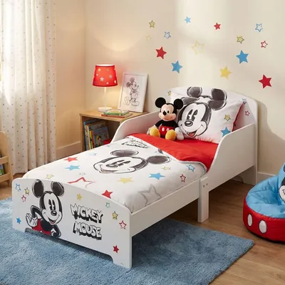 Image de Lit enfant Mickey 70x140 cm - MDF blanc