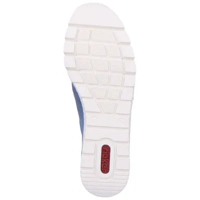 Produktbild von Rieker Damen Slipper Stretch Flechtoptik sportlich N3363, Größe:42 EU, Farbe:Blau