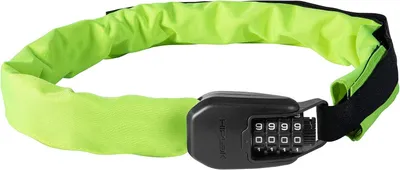 Productafbeelding van Kettingslot draagbaar met cijfercode - 6 mm - Neongeel - Omtrek 75 cm