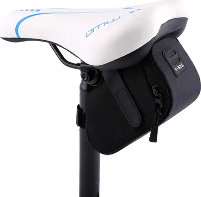 Image de Sacoche de selle de vélo, sacoche de rangement sous la selle, noir, accessoires de vélo d'extérieur