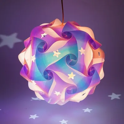 Productafbeelding van Lantaarn knutselset - Met LED-lantaarnstok - Geschikt voor optochten en decoratie - Meerdere kleuren