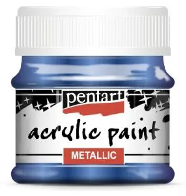 Obrázek produktu pro Akrylová barva metalická PENTART 50 ml KOBALTOVÁ MODRÁ