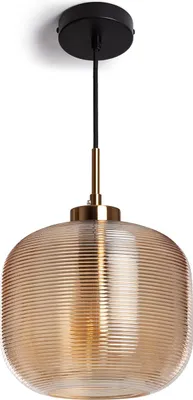 Produktbild von Pendelleuchte Metall auf Glas Beryl Bernstein