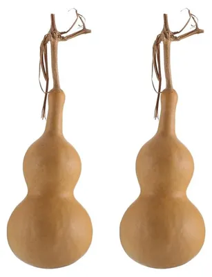 2er-Set Kürbis-Deko, Synthetik, Khaki, 15x8x8 cm