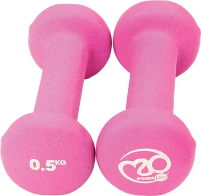 Immagine prodotto di Fitness Mad - Set di manubri (confezione da 2) CS1073 (0,5 kg) (Rosa)