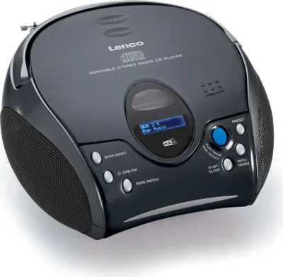 Lenco portabler CD Player SCD-24DAB BK, schwarz
