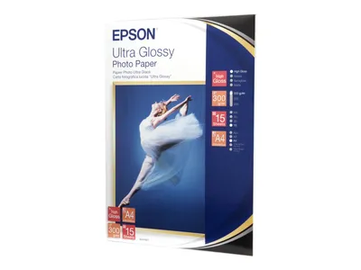 Produktbild von Epson Ultra Glossy Photo Paper - A4 - 15 Blätter, Ultra Glanz, 300 g/m², A4, Prospekt, Kalender, Cards and gift wraps, Daily use, Masks and party, Office printing, Photo..., 15 Blätter, - Expression Premium XP-900 - Expression Premium XP-630 - Expression Premium XP-610 - Expression...