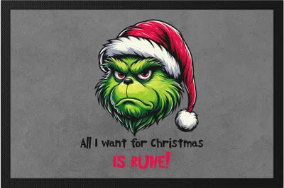Produktbild von All I want for Christmas is Ruhe Anti Weihnachten Fußmatte Weihnachtsmuffel Ruhe
